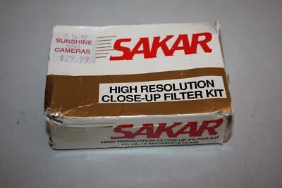 VINTAGE SAKAR 55 MM LENS HIGH RESOLUTION CLOSE UP FILTER KIT IN BOX EUC - Image 1 of 4