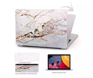 For MacBook Pro 13" A1706/A1708/A1989 Case Plastic Hard Shell Marble Design - Picture 1 of 7