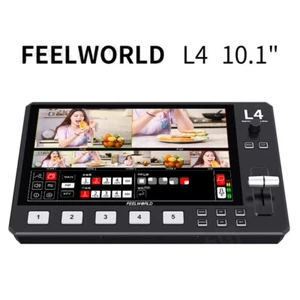 FEELWORLD L4 10.1" Multi-Camera Video Mixer Switcher 5-Channel HDMI Touch-Screen - Photo 1 sur 9