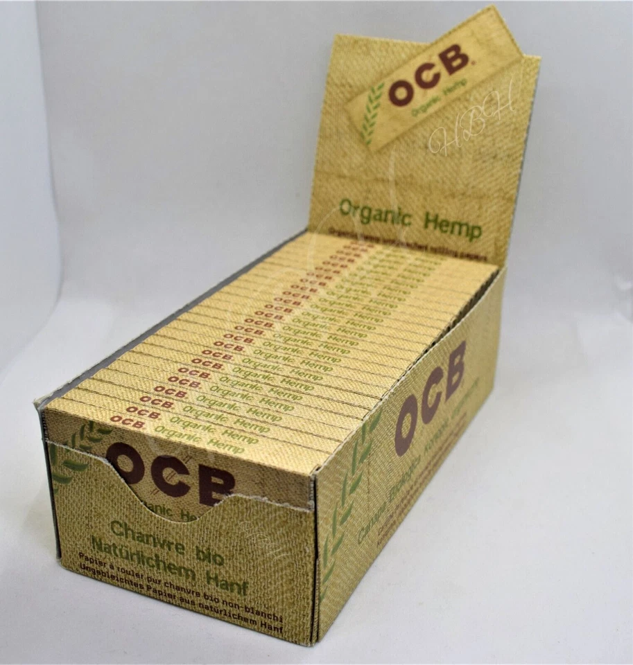 OCB Organic Hemp Unbleached Rolling Papers / 50 Booklets / Full Sealed Box