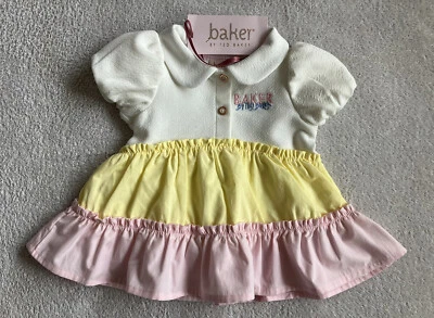 Ted Baker Baby Girl Cream Pink Yellow Dress Party Holiday Summer NEWBORN - Image 1 of 4
