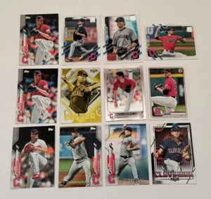 Guardians Lot Shane Bieber 2022 Topps Chrome 208 2020 Topps Fire Gold Minted 136 - Picture 1 of 12