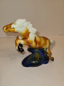 Beautiful Vintage Chinese Tang Dynasty Majolica Sancai Drip Glaze War Horse 1950 - Picture 1 of 11