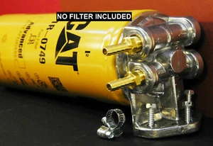 VW TDI WVO/Diesel Remote Mount, 8mm Fitt for 1R-0750/1R-0749 ~NO Filter  - Bild 1 von 3