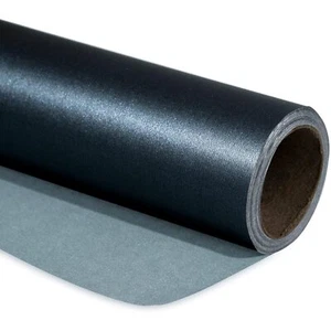 Black Matte Wrapping Paper - Solid Color Pearly - lustre Paper Perfect for We... - Picture 1 of 8