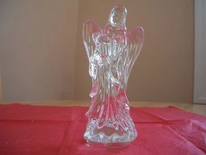 WATERFORD BEAUTIFUL  CLEAR CRYSTAL ANGEL WITH HARP FIGURINE SCULPTURE - Picture 1 of 7