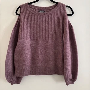 Abercrombie Fitch Womens Ribbed Knit Sweater Sz S Y2K Soft Girl Chunky Oversize. - Picture 1 of 9