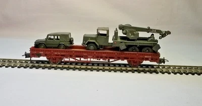 Roco Bundeswehr Bahntransport Jupiter Kran Jeep,Militär, AC Achsen - Bild 1 von 4