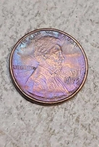 1975 Penny Double Die Error Misprint Rainbow  - Picture 1 of 11