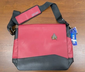 Star Trek The Next Generation Maroon Red Laptop Messenger Bag ThinkGeek New NWT - Picture 1 of 13