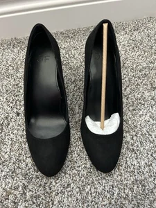 NIB Just Fab Daphne High Pump Black Faux Suede Women's Shoes Size 8 - Picture 1 of 4