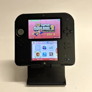 Nintendo 2DS Schwarz inkl. Spiel NEW Super Mario Bros 2 und Memory Card 4GB - Bild 1 von 18