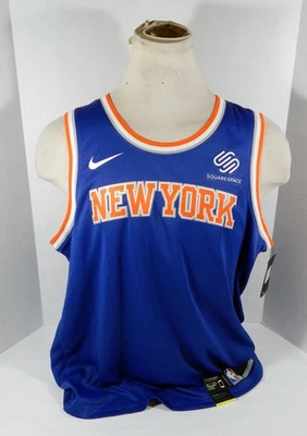 Men New York Knicks Blank Authentic Blue Jersey Nike NWT 56 2XL 94S - Image 1 of 4