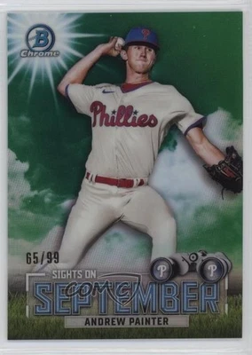 2023 Bowman Sights on September Green Refractor /99 Andrew Painter #SOS-16 - Image 1 of 2