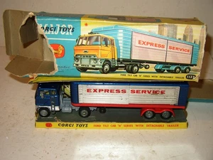 Vintage Die Cast Corgi Major Ford Tilt Cab H truck w/ trailer 1137 w/ box - Picture 1 of 12