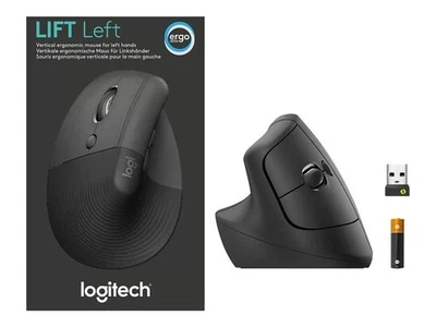 Mouse vertical inalámbrico Logitech Lift - grafito (para zurdos) Foto 1 de 3