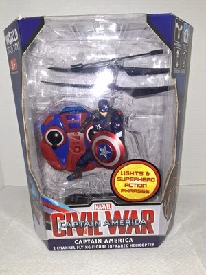 NUEVO World Tech Toys CAPITÁN AMÉRICA 2 Canales Figura Voladora Helicóptero Infrarrojo Foto 1 de 4