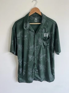 Hawaii Rainbow Warriors Hemd mit Knopfleiste grün Kragen Herren Large L Dri Fit - Bild 1 von 3