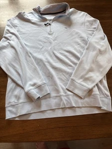 Suéter Vineyard Vines 1/4 Cremallera L Hombres Azul Claro Manga Larga Pullover - Imagen 1 de 9