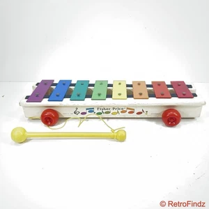 Juguete de colección Fisher-Price Pull-A-Tune #870 xilófono con mazo 1964-1978 - Imagen 1 de 10