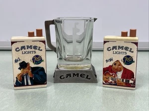 Vintage Camel Lights Match Light Strike Striker Max Bustah & Blender Shotglass - Picture 1 of 6