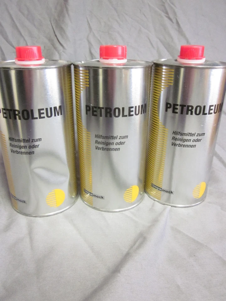 MEYER CHEMIE (4,90€/L) 3 Liter Petroleum (3 x 1 Liter) / Lampenöl / Dosen leicht verbeult