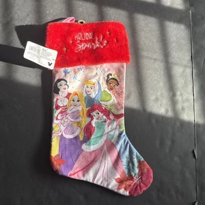 Ruz Disney Princess Holiday Sparkle 18 inch Embroidered Plush Christmas Stocking - Picture 1 of 2