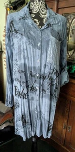 New collection Bluse Tunika Vokuhila blau Gr 48 - Bild 1 von 8