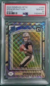 2024 Panini Donruss Optic Wave #289 Spencer Rattler RC Rookie 224/300 PSA 10 - Bild 1 von 3