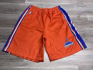 Vintage Basketball Gym Shorts Atlanta Thunder Lacrosse Orange Blue Mens Sz Large - Picture 1 of 8
