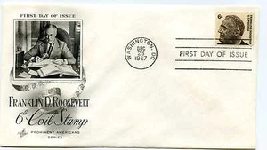 1298 6c Franklin D Roosevelt bobina horizontal, sin dirección, ArtCraft FDC - Imagen 1 de 1