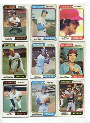 Lote de 27 cartas H - 1974 Topps: Ted Simmons, Joe Rudi, Cleon Jones, Ken Brett, etc. Foto 1 de 4