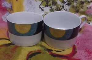 2 MIKASA FINE CHINA JAPAN CURRENTS M5101 DECORATED IN USA CUPS - Picture 1 of 3