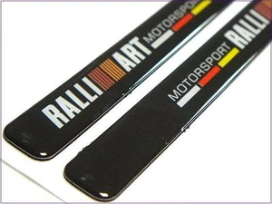 CAR DOOR EDGE GUARD PROTECTION MOULDING TRIM RALLIART BLACK X 4 PIECES - Picture 1 of 4