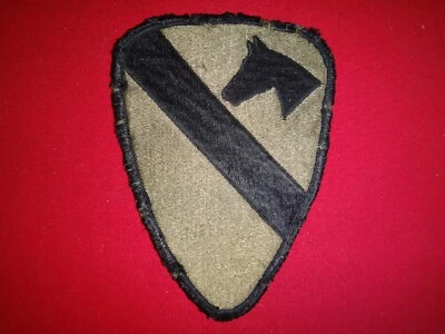 World War II Subdued Patch US 1st Cavalry Division THE FIRST TEAM - Image 1 of 3