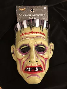 NEU VINTAGE MONSTER 8" x 11" KUNSTSTOFF FRANKENSTEIN HALBMASKE - KLASSISCHER STIL - Bild 1 von 7