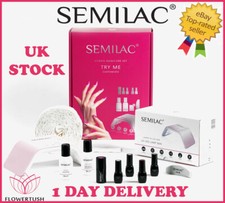 Semilac Starter Gift Set Kit Try Me 36W UV/LED Lamp Nail Gel Polish Soak Off