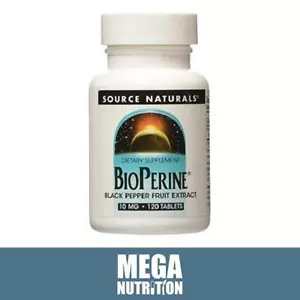 Bioperine Black Pepper Früchte Extrakt 10mg 120 Tabletten Verdauungs Enzyme - Bild 1 von 1