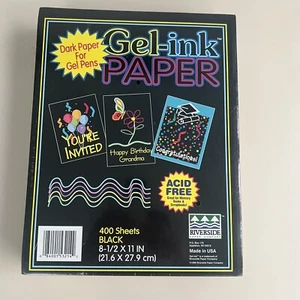 Riverside Paper Gel Ink Pen Dark Black 400 Sheets Sealed Box - Picture 1 of 7