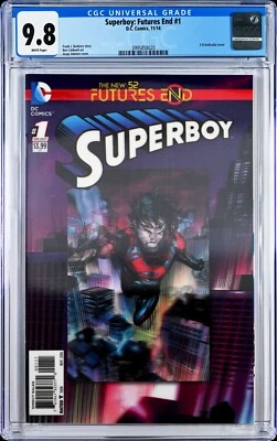 Superboy Futures End #1 CGC 9.8 (Nov 2014 DC) Jorge Jimenez 3-D Lenticular Cover - Image 1 of 2