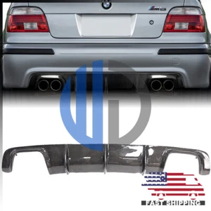 FOR 1998 1999 2000 2001 2002 2003 BMW E39 M5 W Style Carbon Fiber Rear Diffuser - Picture 1 of 5