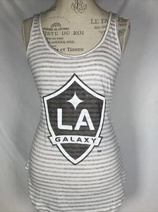Los Angeles Galaxy MLS Junk Food Tank Top White Grey Women's MEDIUM - Picture 1 of 7