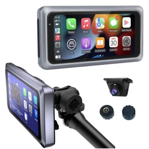 6.25 Inch Motorcycle Dash Cam Dual BT Wifi Carplay TPMS Tire Pressure Navigation - Picture 1 of 14