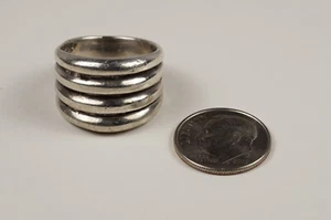 Viking Inspired Sterling Size 6 Silver Ring 9 gm - Picture 1 of 6