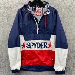 SPYDER USA Jacket Mens Medium Eric Haze 2022 Ski Team Windbreaker Anorak - Picture 1 of 13