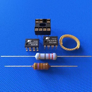 LNK304PN + Sockel + LNK304GN + Widerstand 22 Ohm + Drossel 470µH + Entlötlitze - Bild 1 von 8