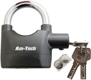Candado de alarma resistente sirena fuerte bicicleta cobertizo sensor de movimiento seguridad 110 bloqueo - Imagen 1 de 7