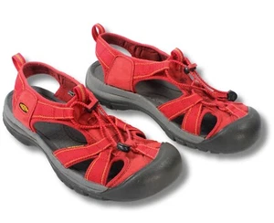 Sandali da trekking KEEN Newport H2 rosso grigio pelle UK: 8,5 impermeabili comfort trail - Foto 1 di 10