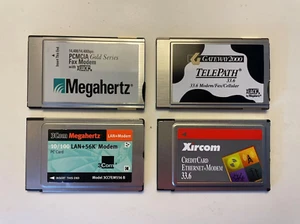 Lot de 4 cartes Ethernet et modem PCMCIA - Photo 1/3