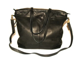 Stella & Dot Covet Kensington Crossbody Leather Large Fashion Bag Black - Picture 1 of 14